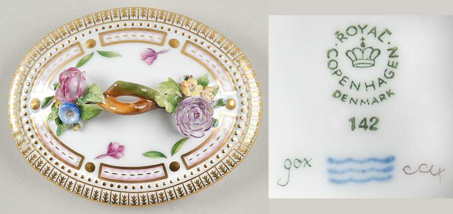 Flora Danica (1961 To Current) Lid for Teapot-No Decal
