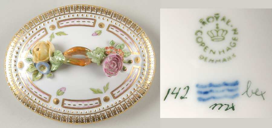 Flora Danica (1961 To Current) Lid for Teapot-No Decal