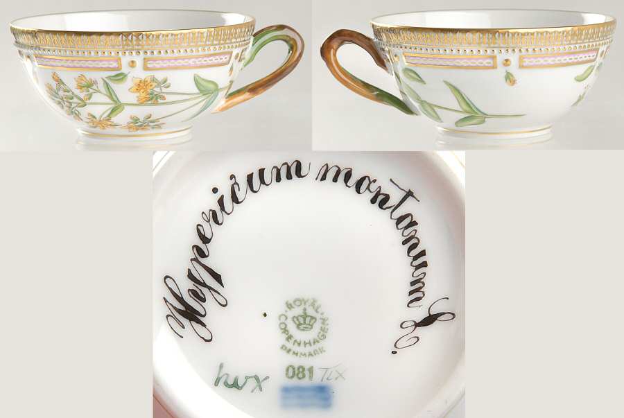 Flora Danica (1961 To Current) Flat Tea Cup-Hypericum montanum L