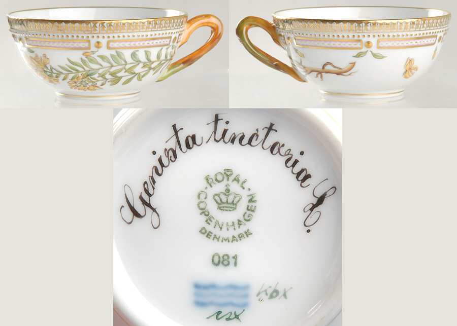Flora Danica (1961 To Current) Flat Tea Cup-Genista tinctoria L