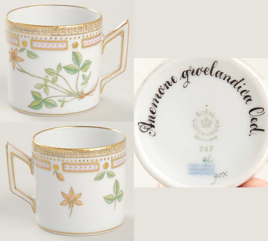 Flora Danica (1961 To Current) Flat Demitasse Cup-Anemone groelandica Oed