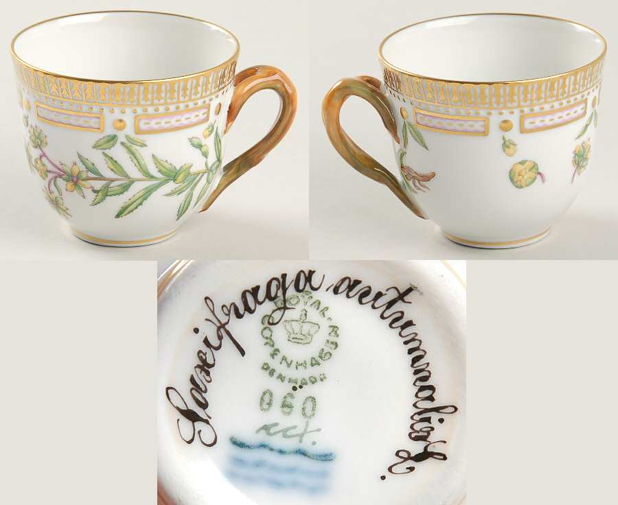 Flora Danica (1961 To Current) Flat Demitasse Cup-Saxifraga autumnalis L