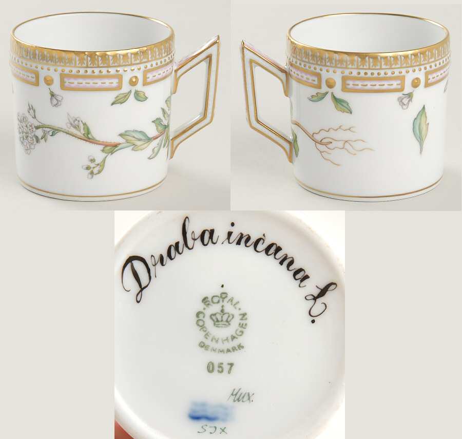 Flora Danica (1961 To Current) Flat Demitasse Cup-Draba incana L