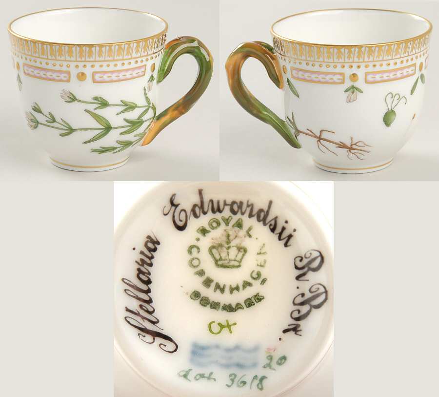 Flora Danica (1961 To Current) Flat Demitasse Cup-Stellaria Edwarsii R Br