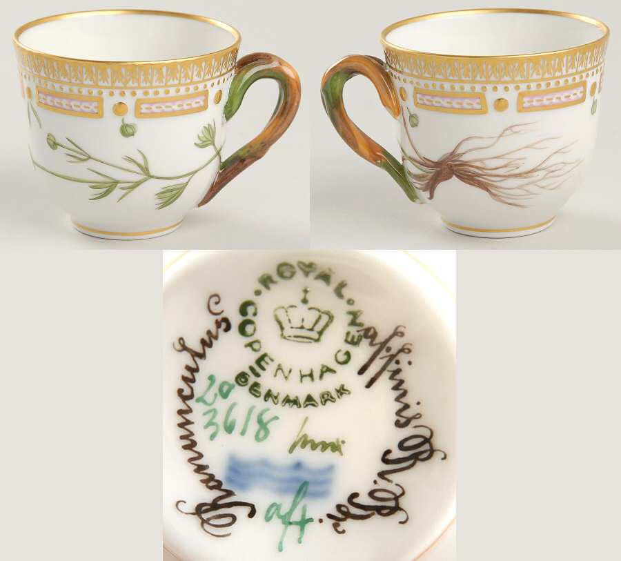 Flora Danica (1961 To Current) Flat Demitasse Cup-Ranunculus affinis r Br