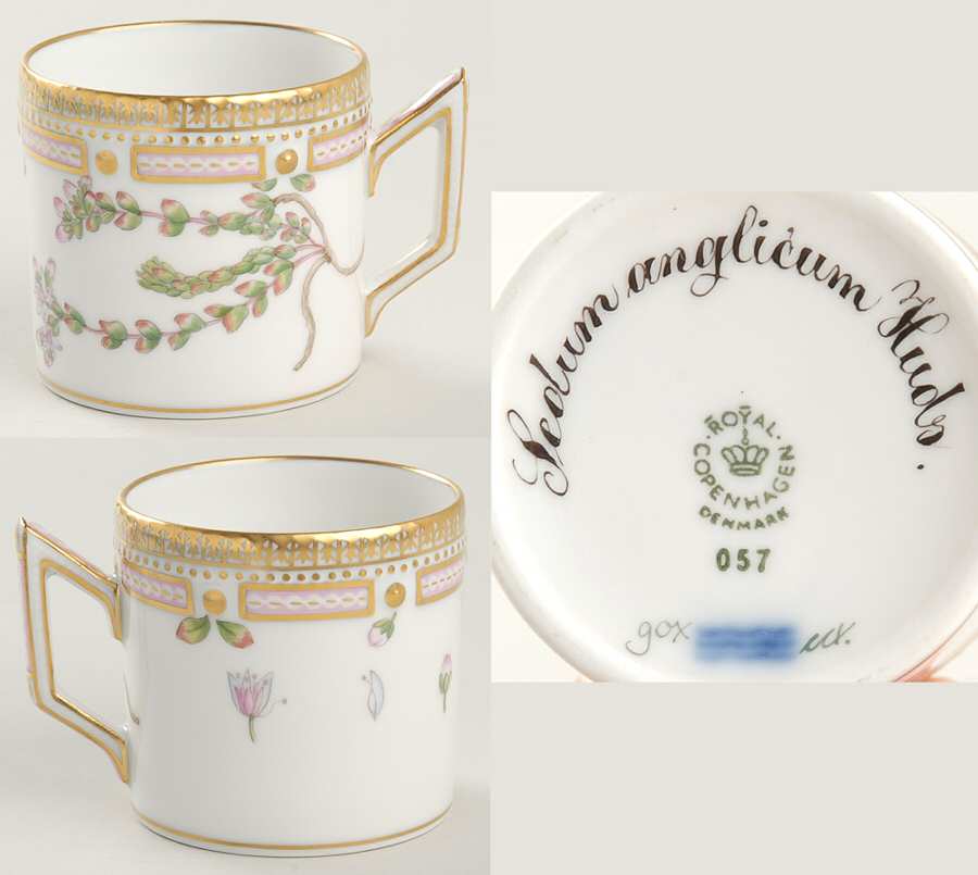 Flora Danica (1961 To Current) Flat Demitasse Cup-Sedum anglicum Huds
