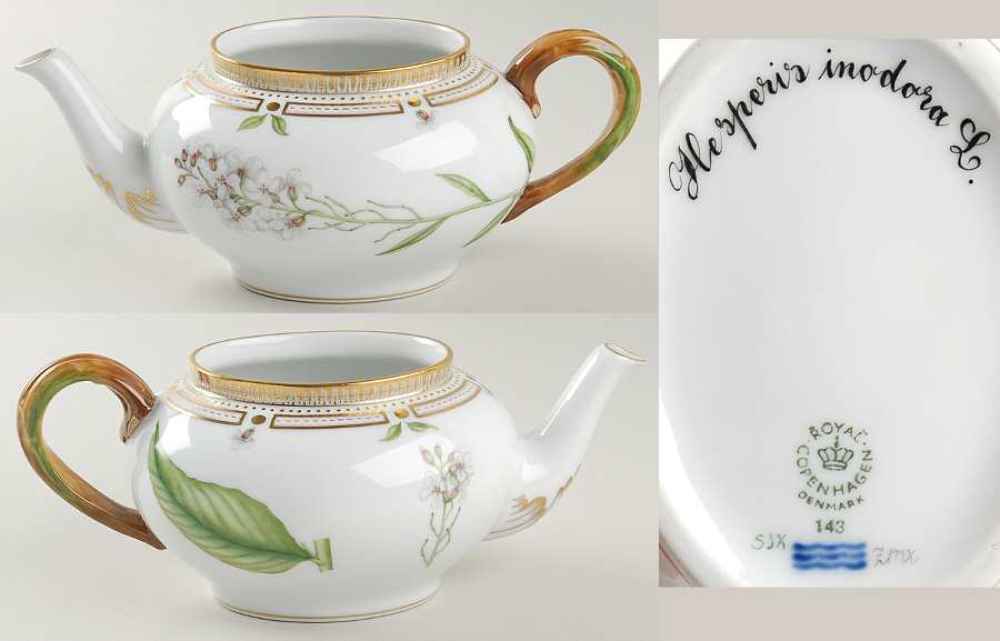 Flora Danica (1961 To Current) Teapot No Lid-Hesperis inodora L