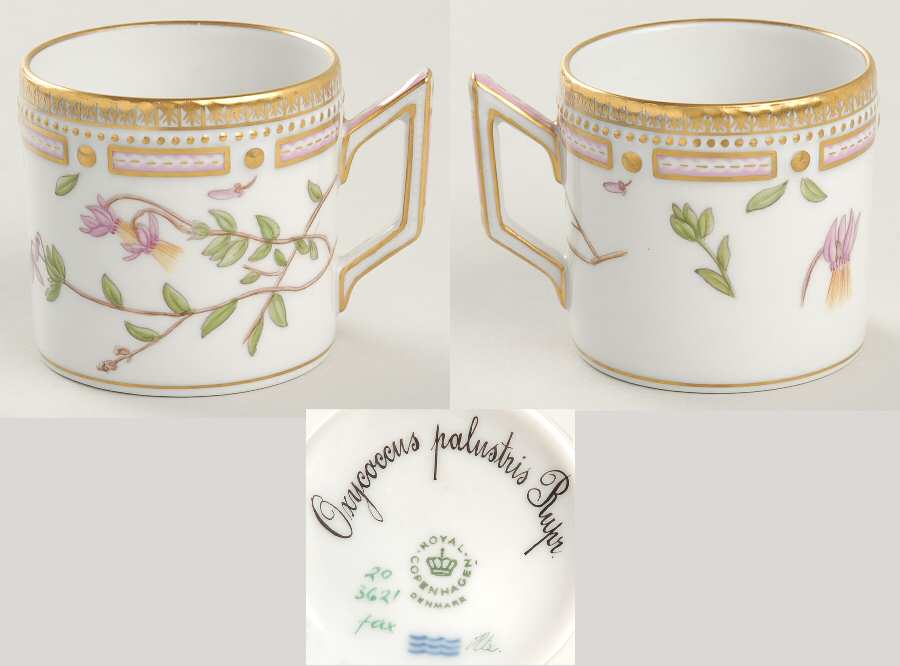 Flora Danica (1961 To Current) Flat Demitasse Cup-Oxycoccus palustris Rupr