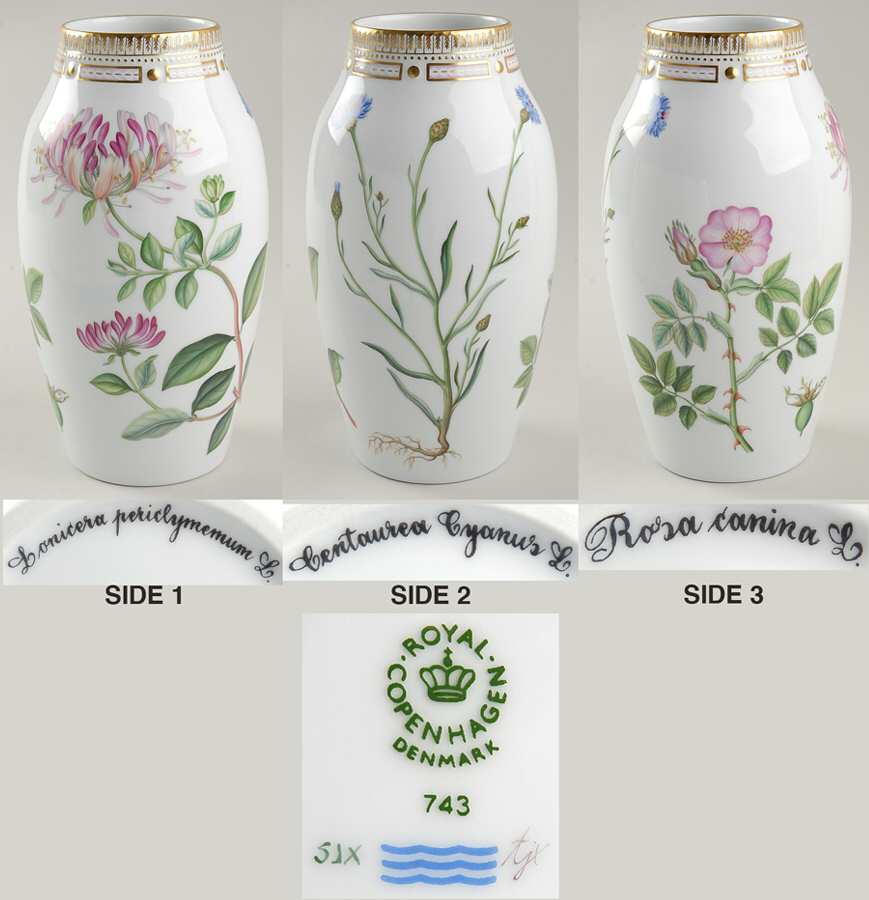 Flora Danica (1961 To Current) 13" Large Covered Vase-No Lid-Summer-Lon Per, Cen