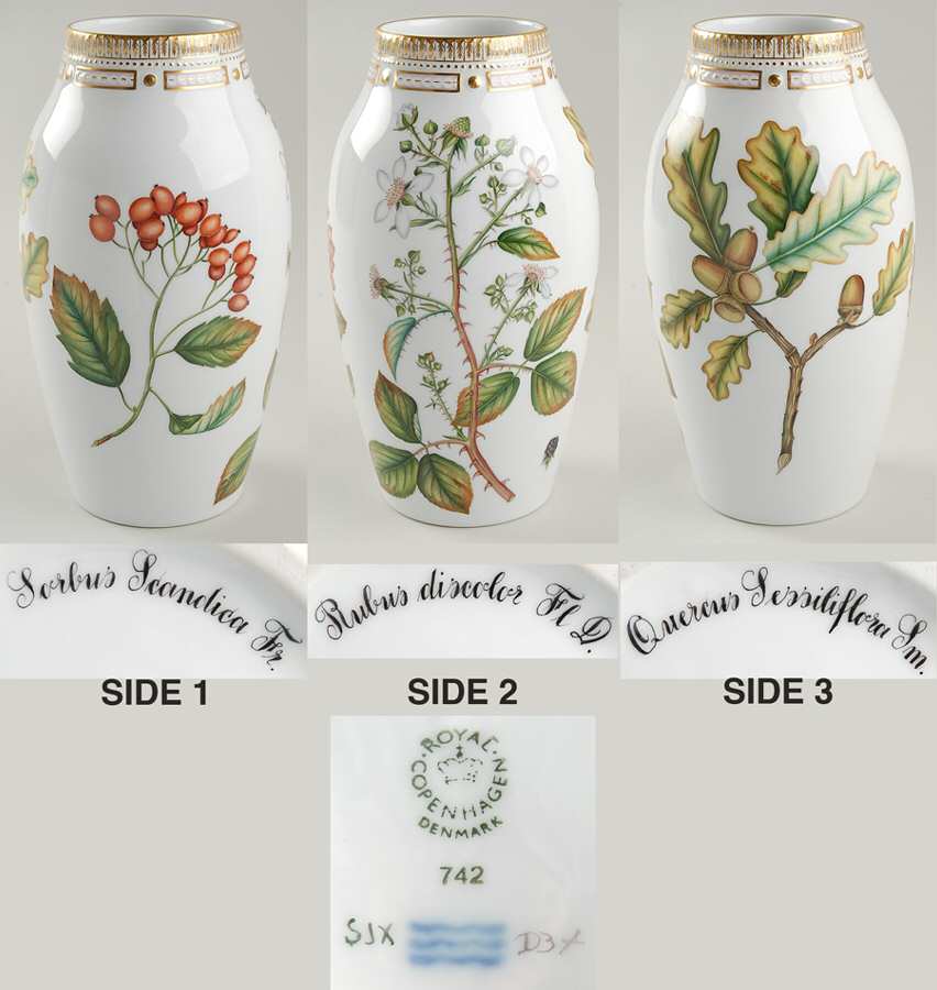 Flora Danica (1961 To Current) 13" Large Covered Vase-No Lid-Autumn-Sor Sca, Rub