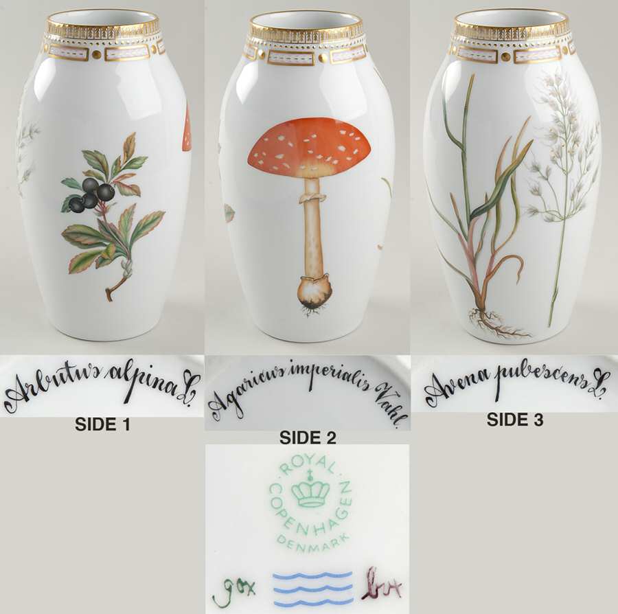 Flora Danica (1961 To Current) 12" Small Covered Vase-No Lid-Autumn-Ave Pub, Arb