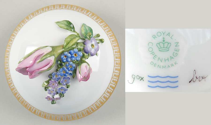 Flora Danica (1961 To Current) Lid for 12" Small Covered Vase-Autumn-No Decal