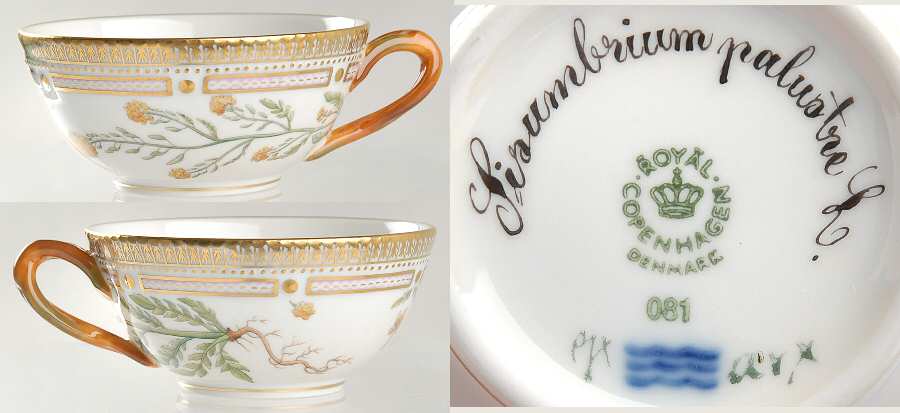 Flora Danica (1961 To Current) Flat Tea Cup-Sisumbrium palustre L