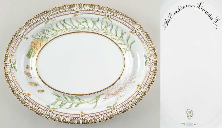 Flora Danica (1961 To Current) Underplate for Oval Tureen-Antirrhinum Linaria L