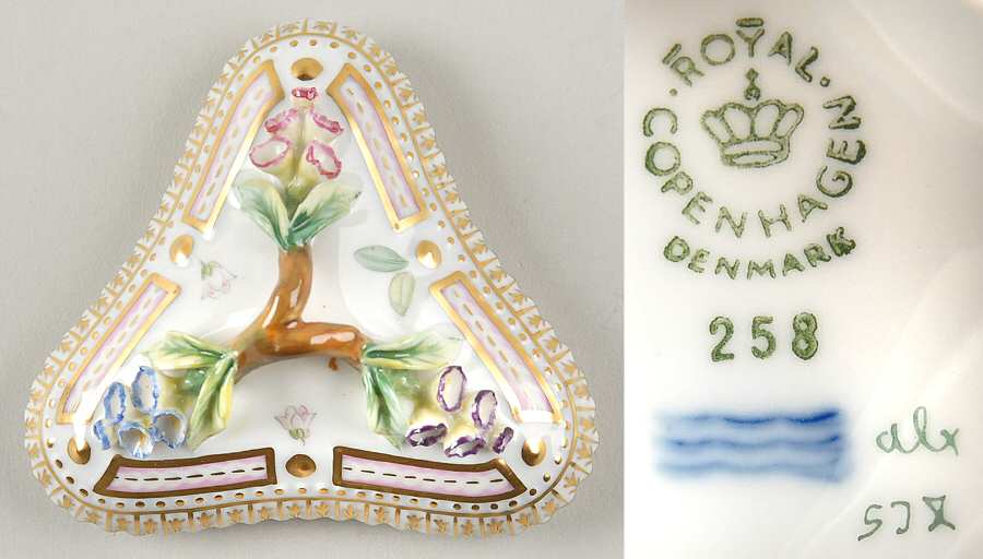 Flora Danica (1961 To Current) Lid for Triangular Custard Cup-No Decal
