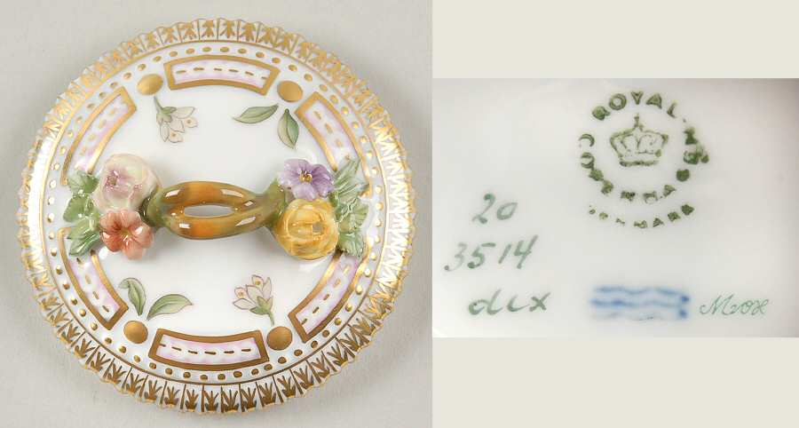 Flora Danica (1961 To Current) Round Custard Lid-No Decal