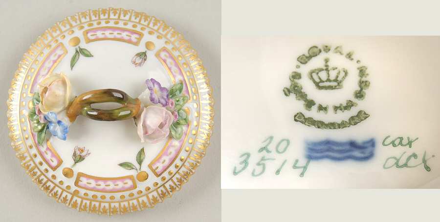 Flora Danica (1961 To Current) Round Custard Lid-No Decal