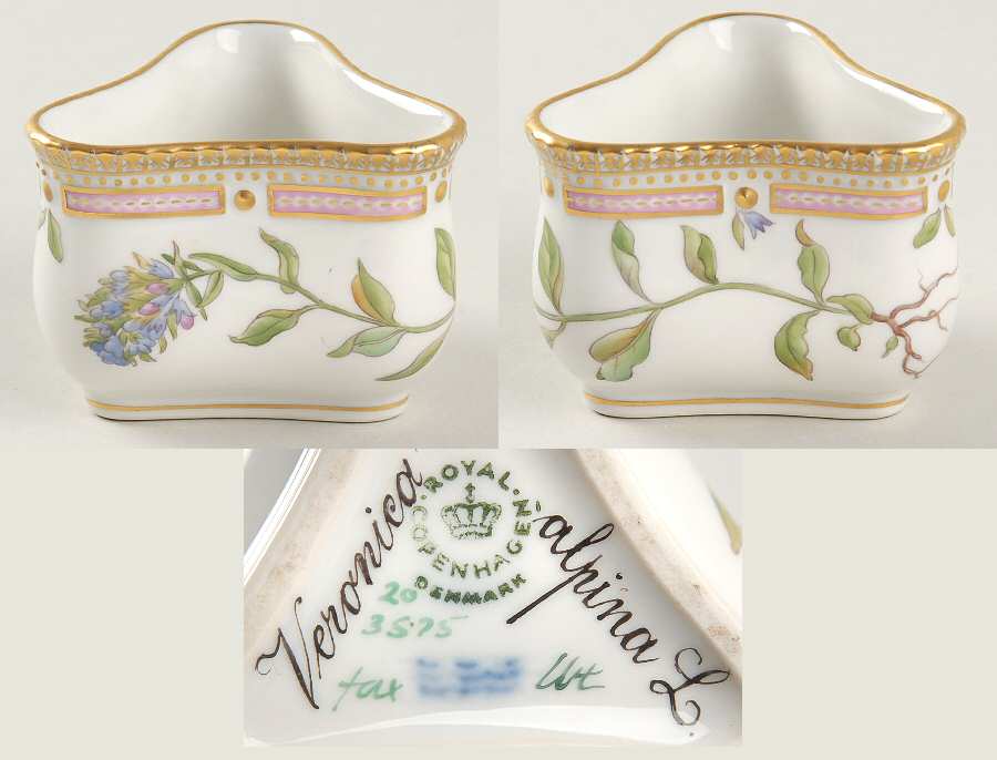 Flora Danica (1961 To Current) Triangular Custard Cup-Veronica alpina L