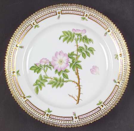 Flora Danica (1961 To Current) Luncheon Plate-Rosa suavifolia Lightf