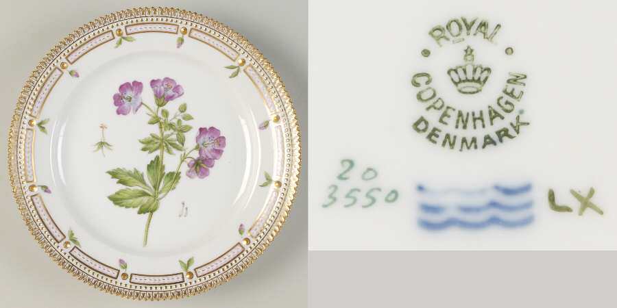 Flora Danica (1790 To 1960) Luncheon Plate-Geranium silvatica L