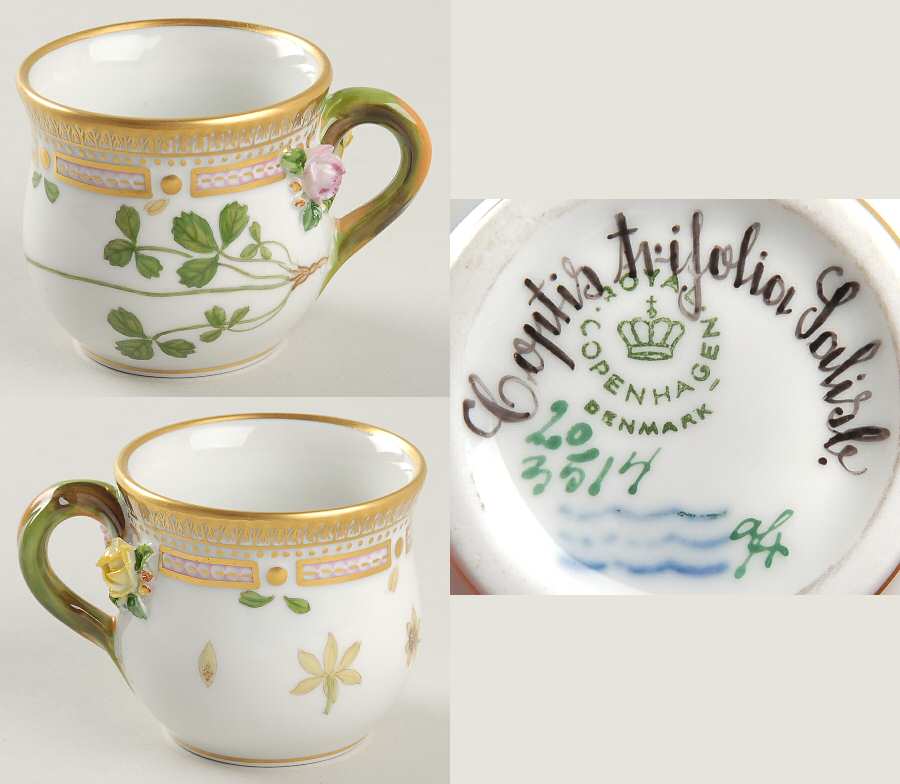 Flora Danica (1961 To Current) Round Custard Cup-Coptis trifolia Salisb
