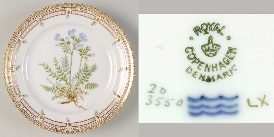 Flora Danica (1961 To Current) Luncheon Plate-Polemonium humile Willd