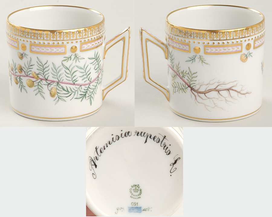 Flora Danica (1961 To Current) Chocolate Cup-Artemisia rupestris L