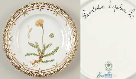 Flora Danica (1961 To Current) Dinner Plate-Leontodon hispidum L