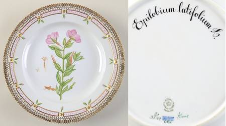 Flora Danica (1961 To Current) Dinner Plate-Epilobium latifolium L.