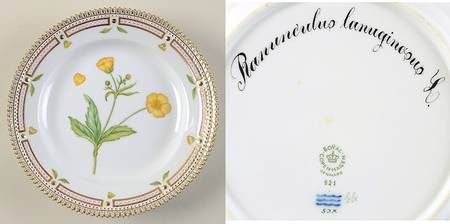 Flora Danica (1961 To Current) Salad Plate-Ranunculus lanuginosus L.