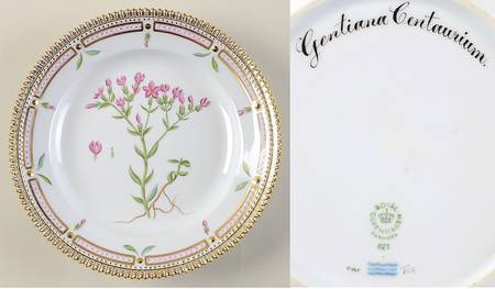 Flora Danica (1961 To Current) Salad Plate-gentiana Centaurium