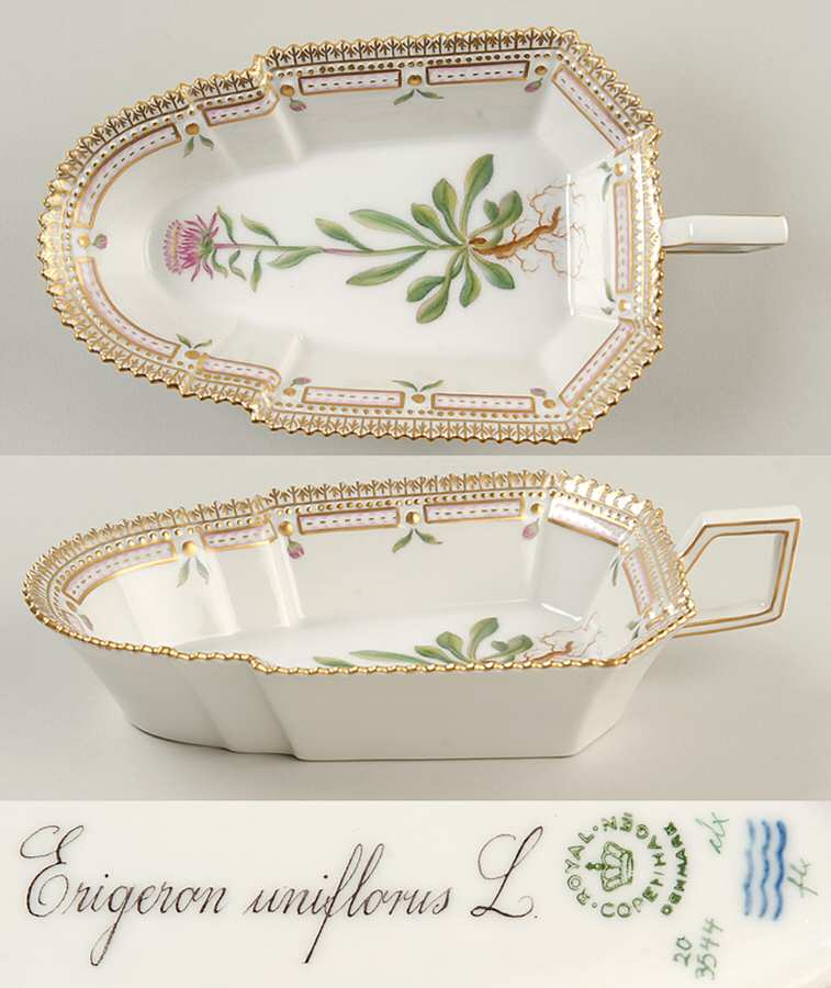 Flora Danica (1961 To Current) 8" Pickle/Accent Dish-Erigeron uniflorus L.