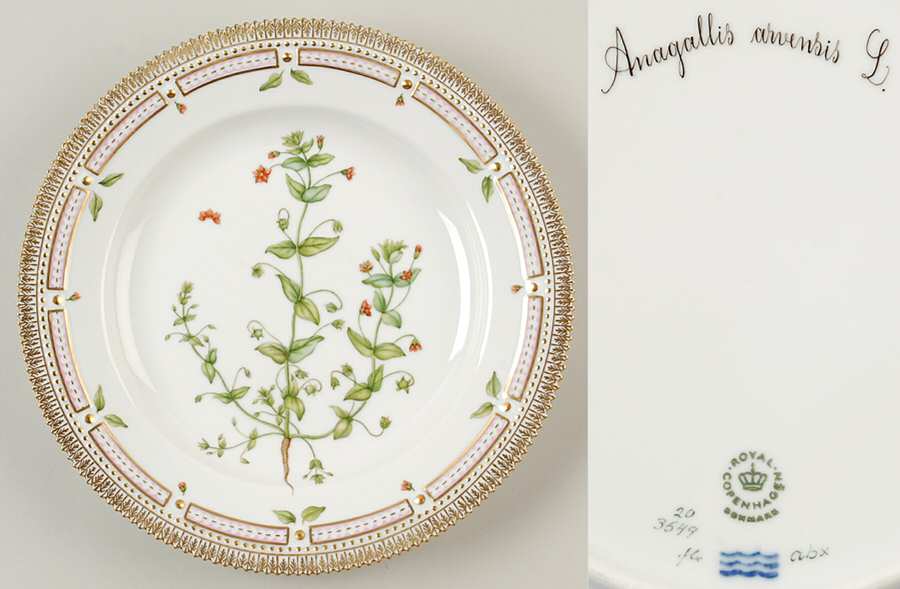 Flora Danica (1961 To Current) Dinner Plate-Anagallis arvensis L.