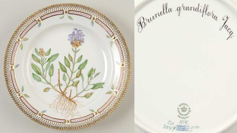 Flora Danica (1961 To Current) Dinner Plate-Brunella grandiflora Jacq