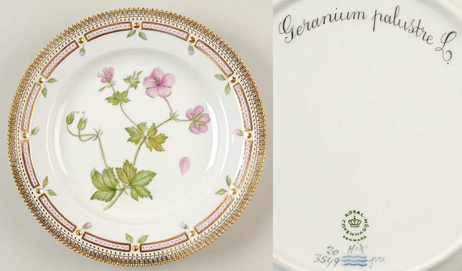 Flora Danica (1961 To Current) Dinner Plate-Geranium palustre L