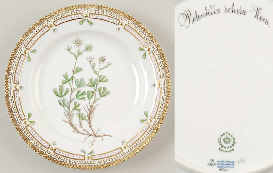Flora Danica (1961 To Current) Dinner Plate-Potentilla retusa Horn.