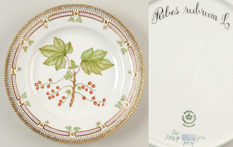 Flora Danica (1961 To Current) Dinner Plate-Ribes rubrum L
