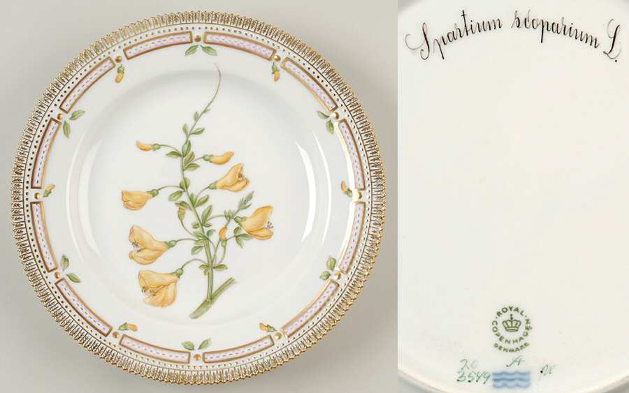 Flora Danica (1961 To Current) Dinner Plate-Spartium scoparium L