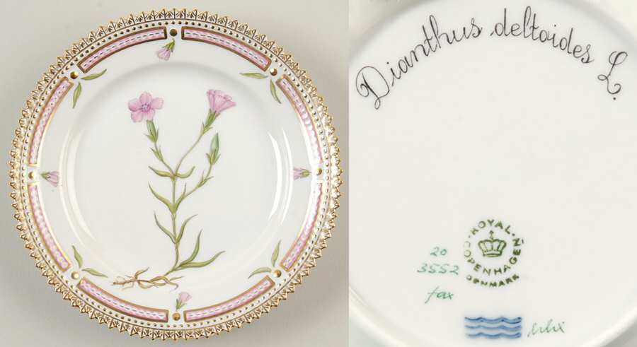 Flora Danica (1961 To Current) Bread & Butter Plate-Dianthus deltoides L.