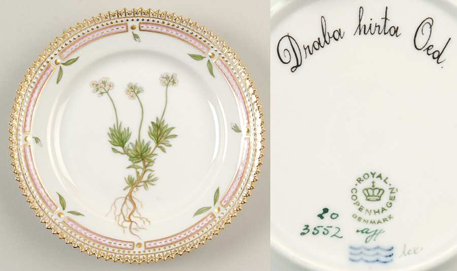 Flora Danica (1961 To Current) Bread & Butter Plate-Draba hirta Oed.