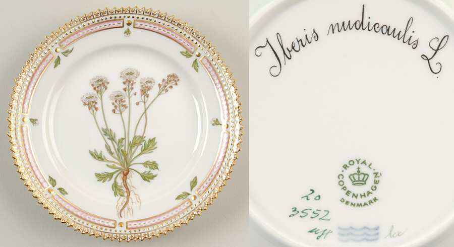 Flora Danica (1961 To Current) Bread & Butter Plate-Tberis nudicaulis L.