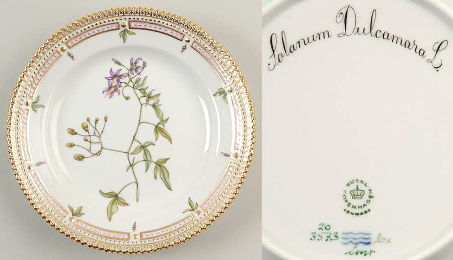 Flora Danica (1961 To Current) Salad Plate-Solanum Dulcamara L