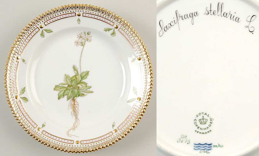 Flora Danica (1961 To Current) Salad Plate-Saxifraga stellaria L.