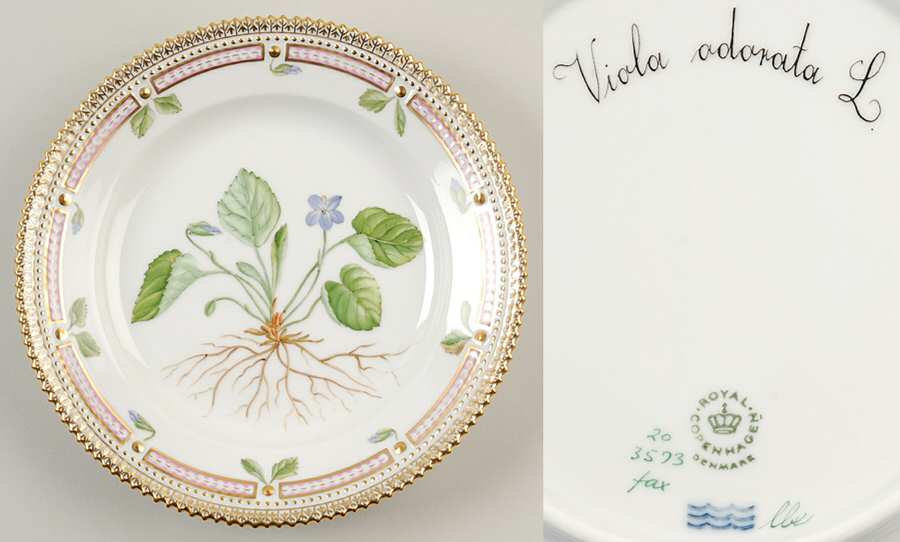 Flora Danica (1961 To Current) Salad Plate-Viola odorata L