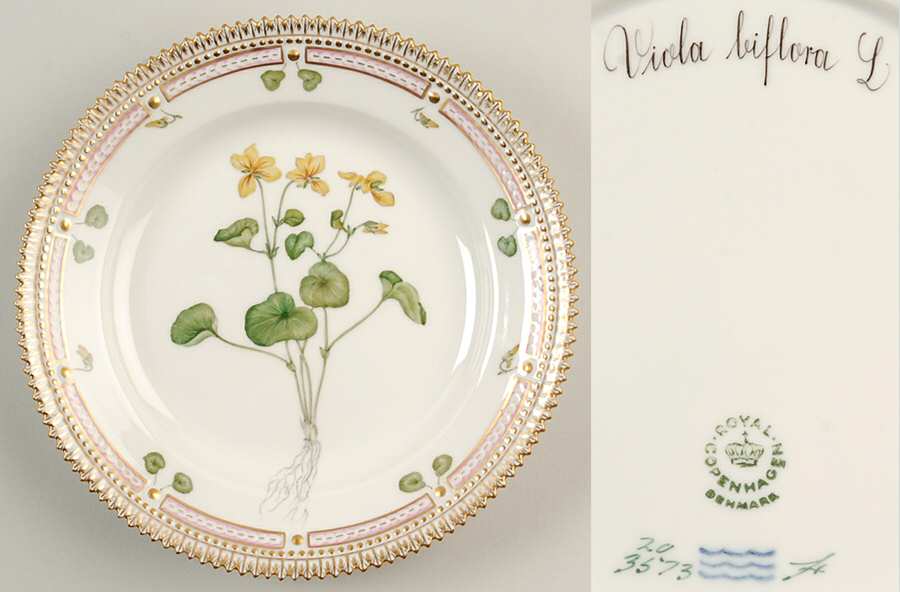 Flora Danica (1961 To Current) Salad Plate-Viola biflora L.