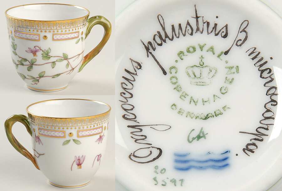 Flora Danica (1961 To Current) Flat Cup-Oxycoccus palustris B microe