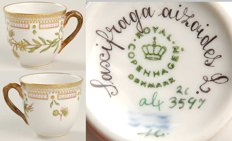 Flora Danica (1961 To Current) Flat Cup-Sascifraga aizoides L.