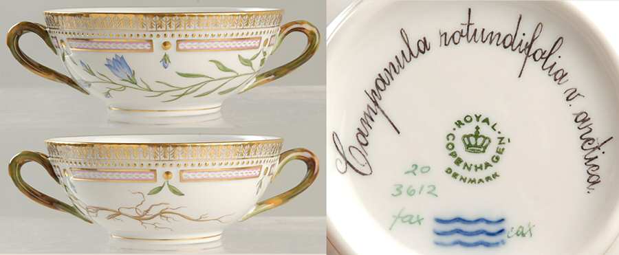 Flora Danica (1961 To Current) Flat Cream Soup Bowl-Campanula rotundifolia v arct