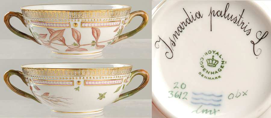 Flora Danica (1961 To Current) Flat Cream Soup Bowl-Isnardia palustris L