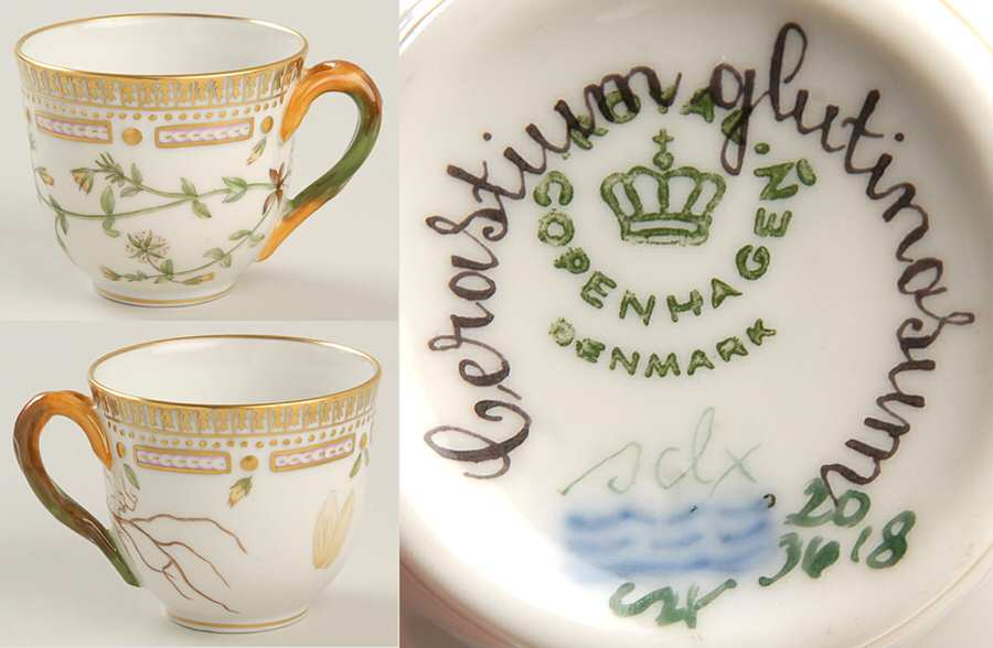 Flora Danica (1961 To Current) Flat Demitasse Cup-Cerastium glutinasum